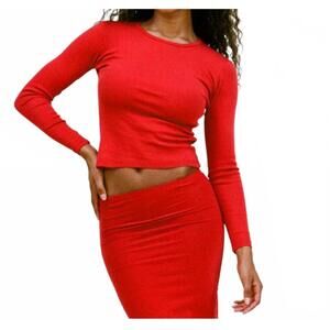 NEW GIL RODRIGUEZ turtleneck long sleeve bellevue tee in tomate